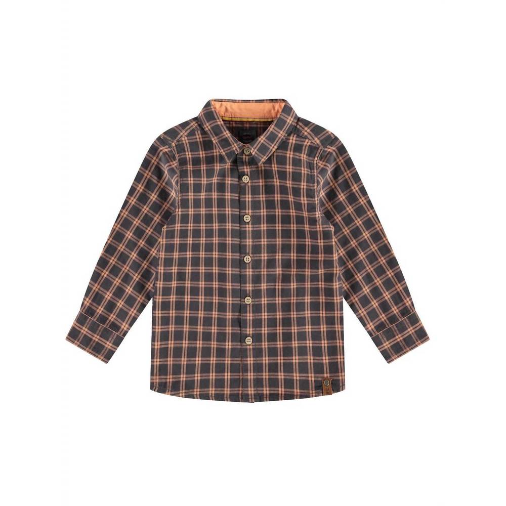 NEW BABYFACE boy's long sleeve shirt in dark grey/orange